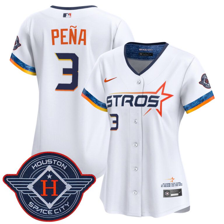 Women Houston Astros 3 Pena white 2025 City Connect Vapor Limited Stitched Jersey